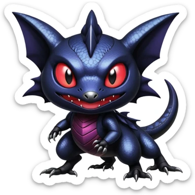 Shiny Epic Badass Gothic Noibat-Salandit-Litten-Hybrid sticker