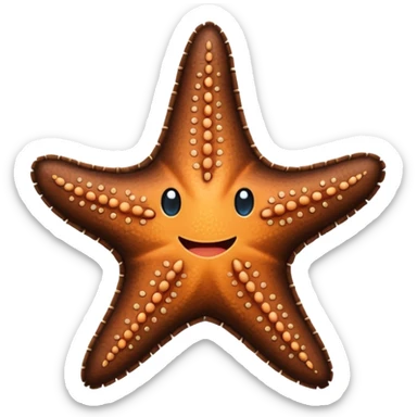 Starfish in leather wear sticker