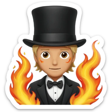 Sabo l'empereur des flammes de one piece sticker