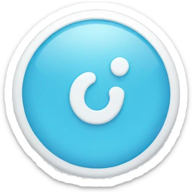 white tick in small light blue circle sticker