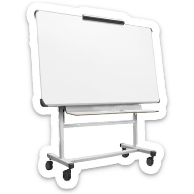 whiteboard on stand with wheels sticker
