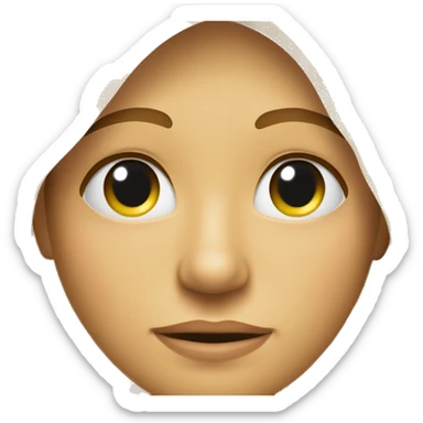 Un solo emoji amarillo con una expresión confundida y ligeramente incómoda, con cejas levantadas, ojos mirando de reojo y boca torcida hacia abajo. sticker