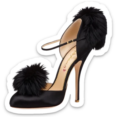 Agent Provocateur Charlotte Olympia ‘Elice’ Silk Satin Marabou sticker