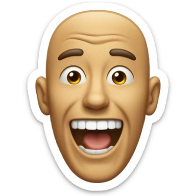 guy laughs so hard his face melts and his eyes explod sticker