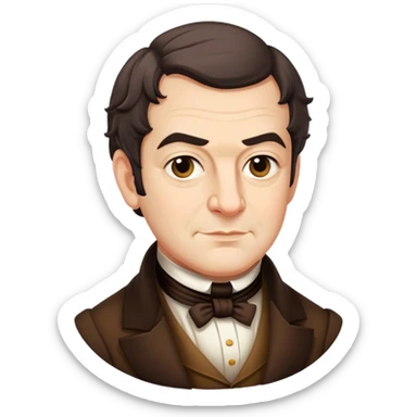 Washington Irving author of the Legend of Sleepy Hollow sticker