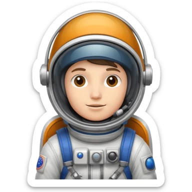 a rock climber dressed like an astronaut sticker