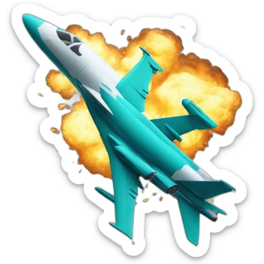 exploded aircraft sticker