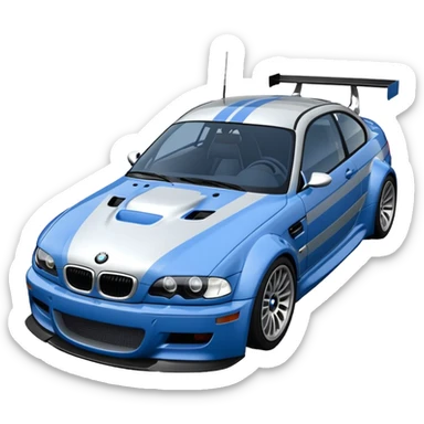 BMW M3 GT R E46 NEED FOR SPEED MOST WANTED'TAKI MAVI GÜMÜŞ resimdekini yap sticker