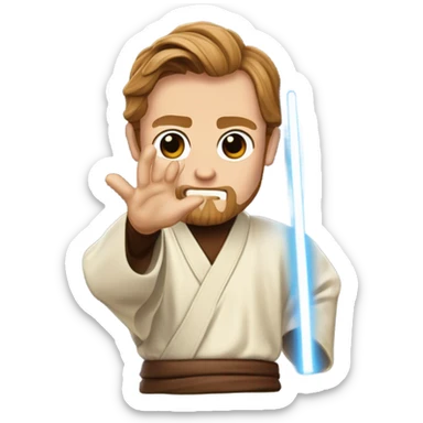 Obi-Wan Kenobi slapping Anakin Skywalker sticker