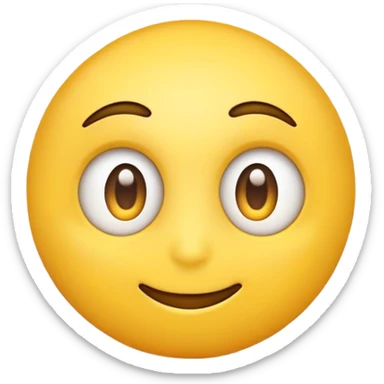 Yellow emoji face turned to the left with eyes looking into the corner  sticker