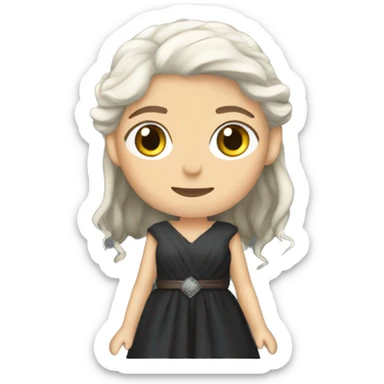 daenerys wearing long dark dress sticker