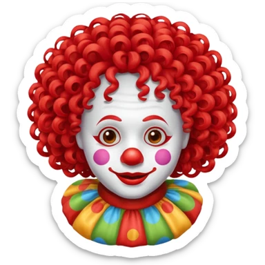 clown wig sticker