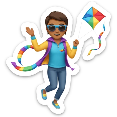 Kite Flying sticker