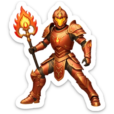 fire armored warrior sticker