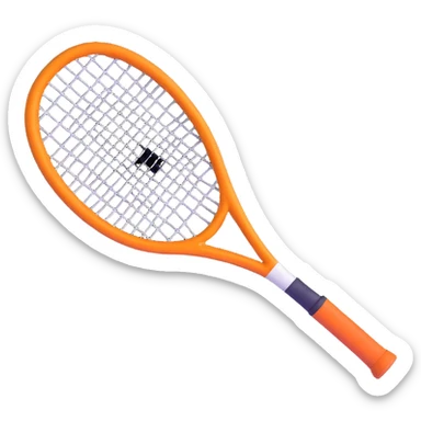 A tennis racket sticker