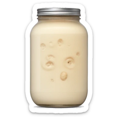 Bubbly Sourdough starter in a jar sticker