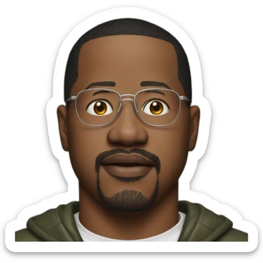 actor martin lawrence hyper realistic sticker