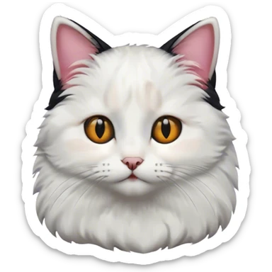 Black and white cat watching a movie sticker