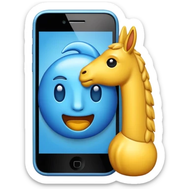 creame un emiji de llamada en celular sticker