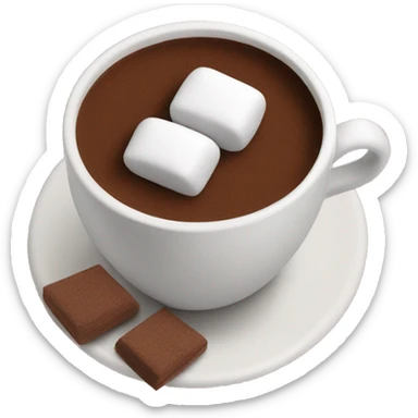 Marshmallows in a cup of cocoa sticker