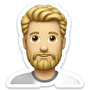 white guy bearded with fifties style hair sticker