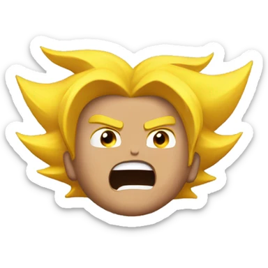 aNIMATED EMOJI OF SUPERSAYAN sticker