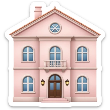 Light Pale Pink Building Rental sticker
