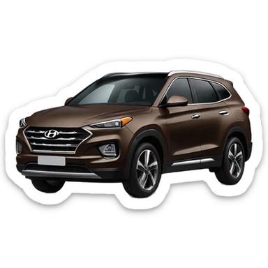 Brown suv Tuscan Hyundai  sticker