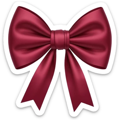Bow burgundy sticker