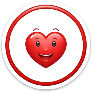 happy heart circle very excited  sticker