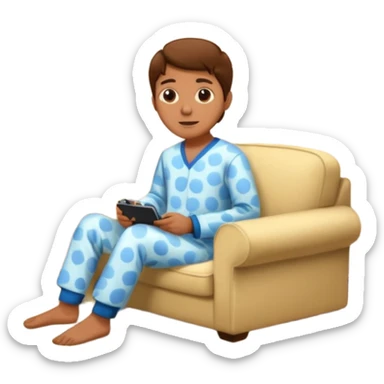 person watching a movie on the TV in their living room sticker