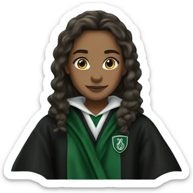 Hermione granger in slytherin robes sticker