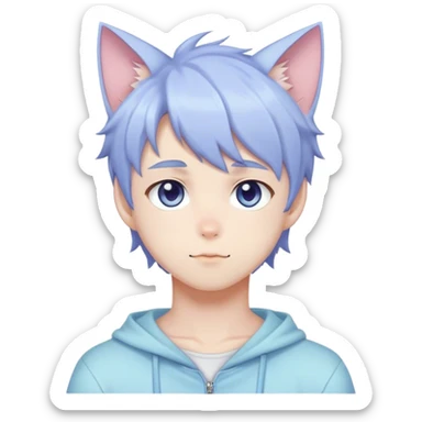 Cute Attractive Gorgeous Kawaii Pastel Anime Catboy sticker