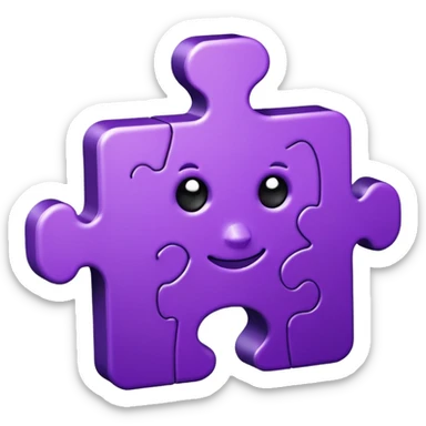 purple puzzel piece autism symbol sticker