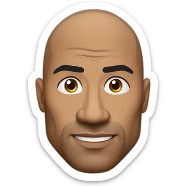 The Rock raising one eyebrow sticker