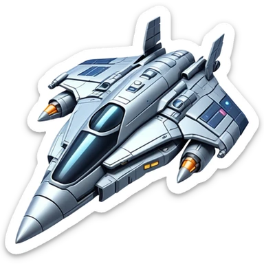 Massive galactic SHMUP space ship sticker