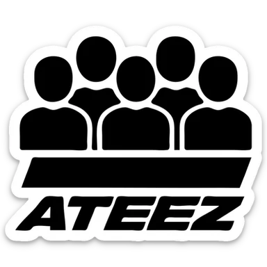 Ateez Kpop boy group sticker