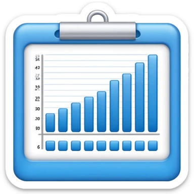 gantt chart emoji in professional design for business presentation, clean edges, modern corporate aesthetic sticker
