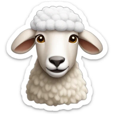 Sheep with a bucket head sticker