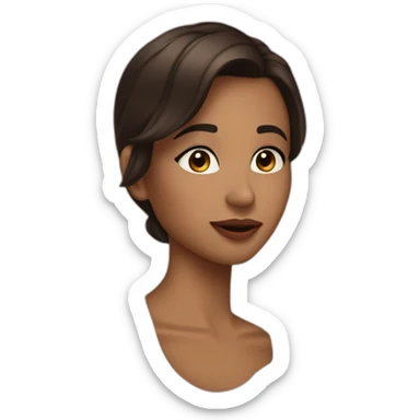 Brune bisous sticker