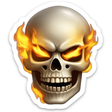 Skull on fire (ghost rider) sticker