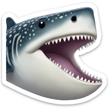 Whale shark with no teeth sticker