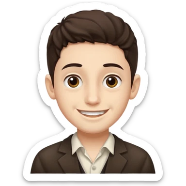 Jewish boy white kipa long peyos sticker