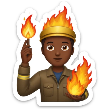 Dark souls holding fire in hand over head sticker