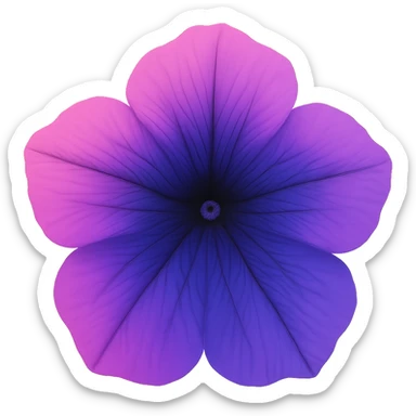 Pink-Violet-Indigo-Purple-Gradient Petuniaemoji    , remove background sticker