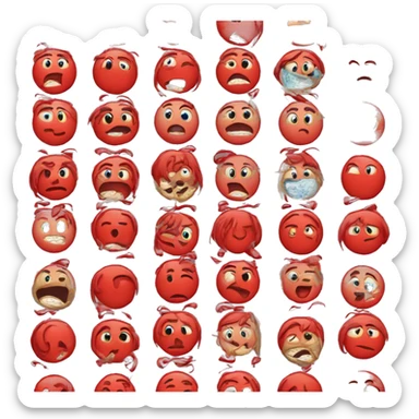 The red 100 regular emoji but make it say 60 instead sticker