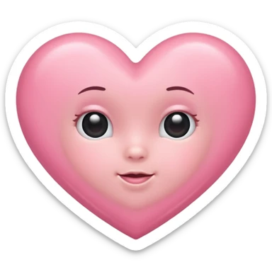 baby pink heart emoji sticker