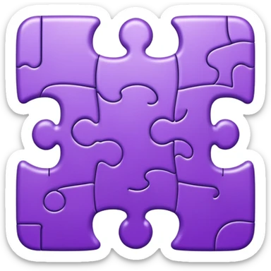 purple puzzel piece autism symbol sticker