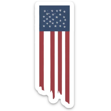 bandera amarilla con 4 rallas rojas sticker