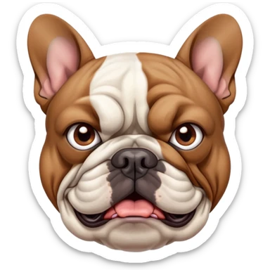 Angry French bulldog  sticker